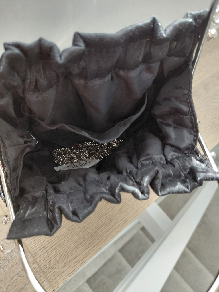 Vintage Black Beaded Evening Bag - photo 5