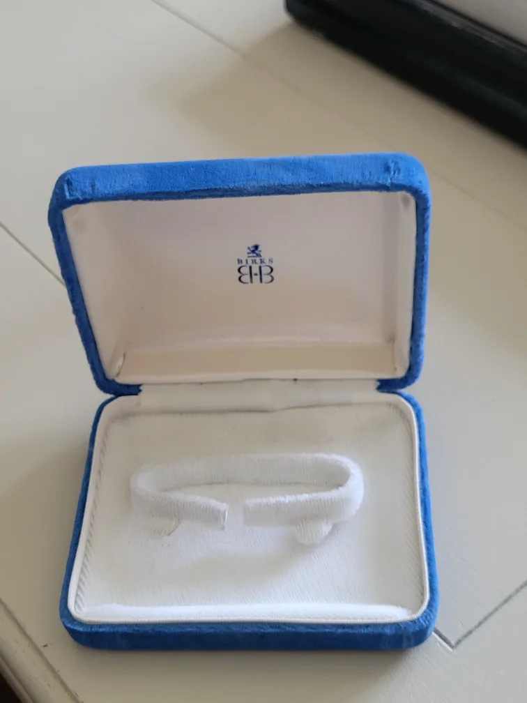 Birks Jewellers Vintage Blue Velvet Watch Box image indicator(4)