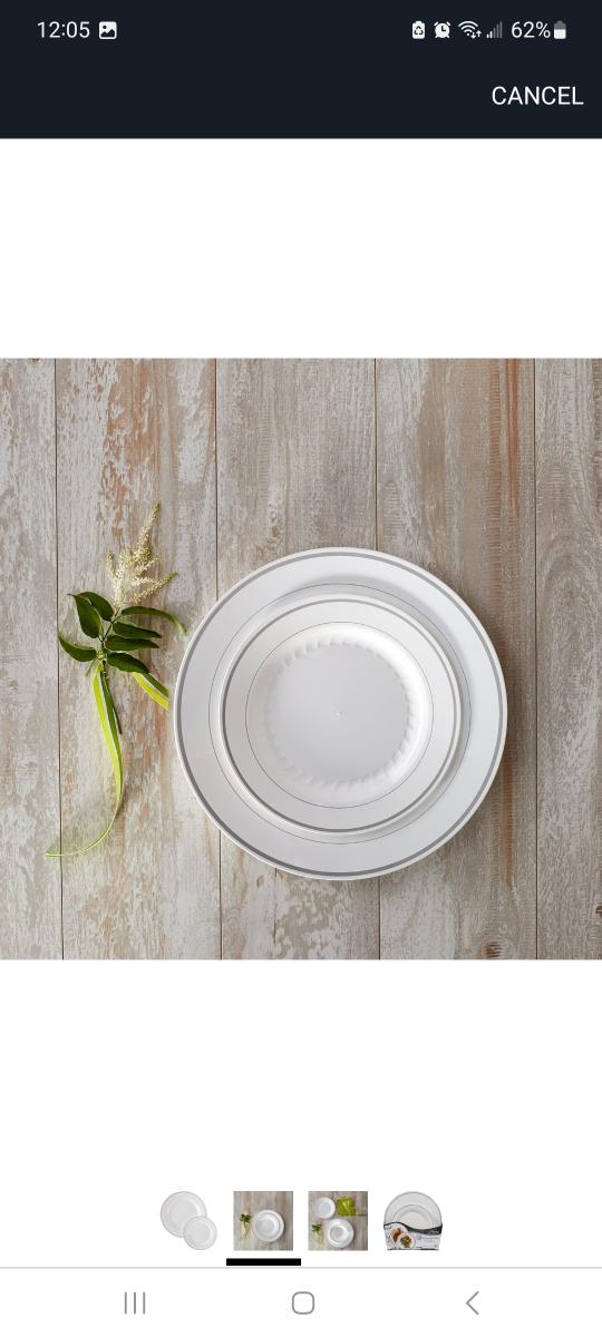 200 Plastic Dinner & Dessert Plates Set - photo 3