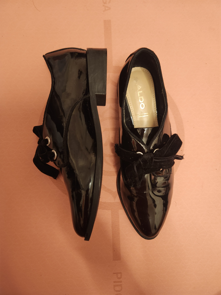 Aldo Black Leather Oxford Shoes Size 6.5 - photo 2