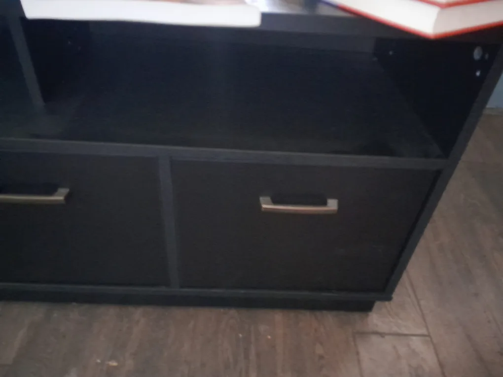 Black Media Console with Drawers image indicator(2)