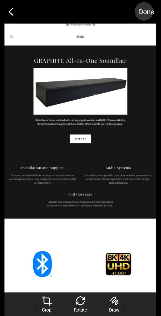 Omnia Graphite All-in-One Soundbar - New in Box! - photo 4