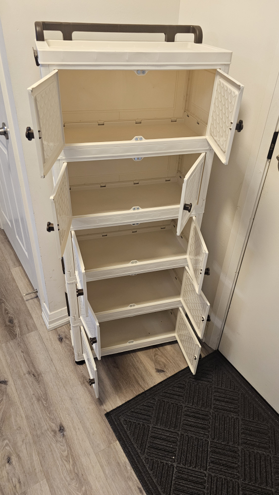 cream color Plastic Storage Cabinet - photo 2