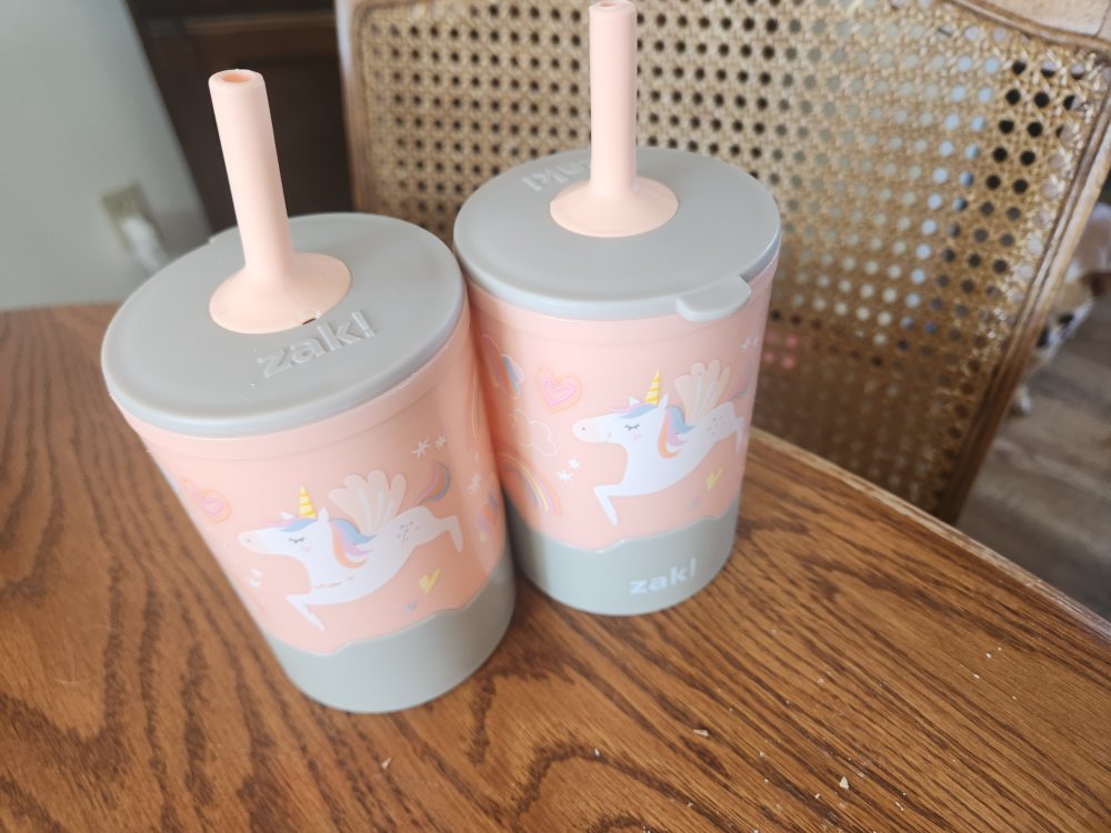 Zak! Unicorn Tumblers with Straws - Set of 2