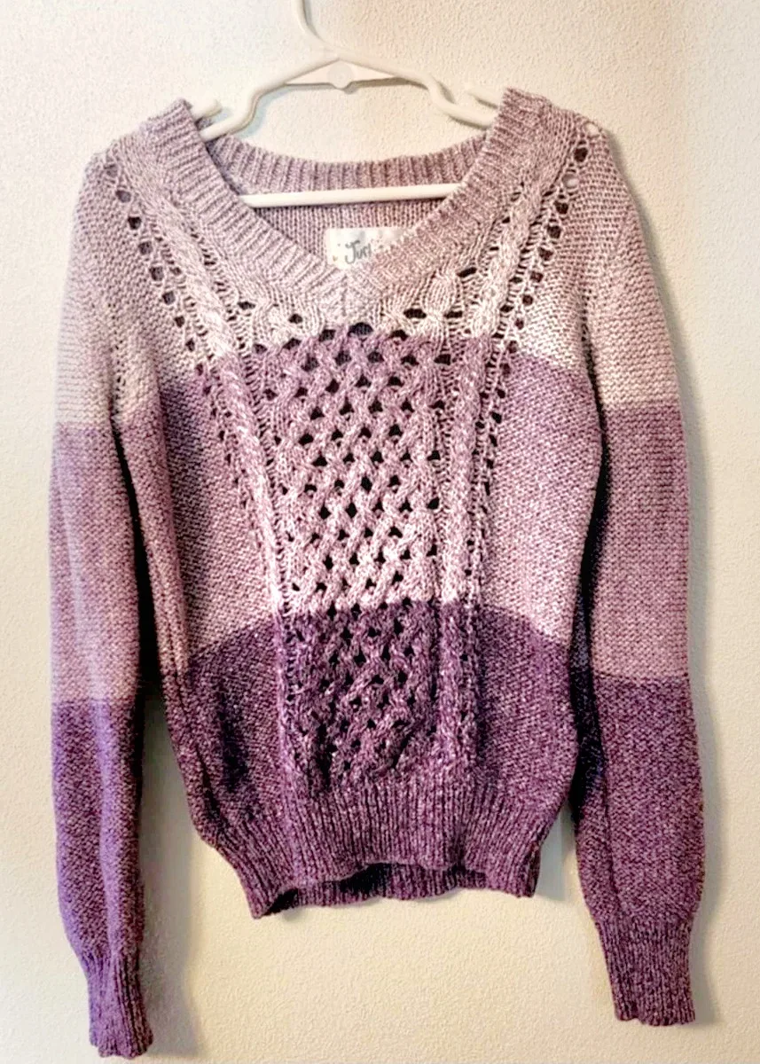 Justice Purple Knit Sweater - Size 8 thumbnail