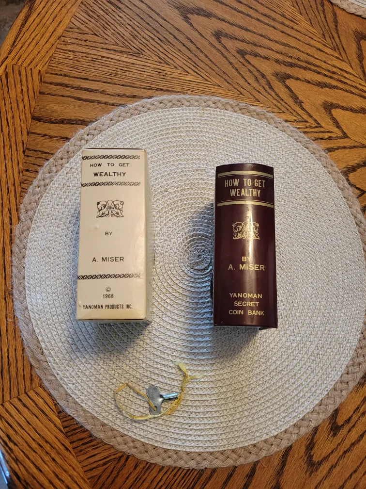 Rare.Antique Japanese Wind Up Toy Coin Bank - How to Get Wealthy image indicator(7)