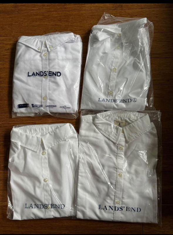 Brand New Lands' End Women's White Oxford Shirt - Size 14 - photo 5