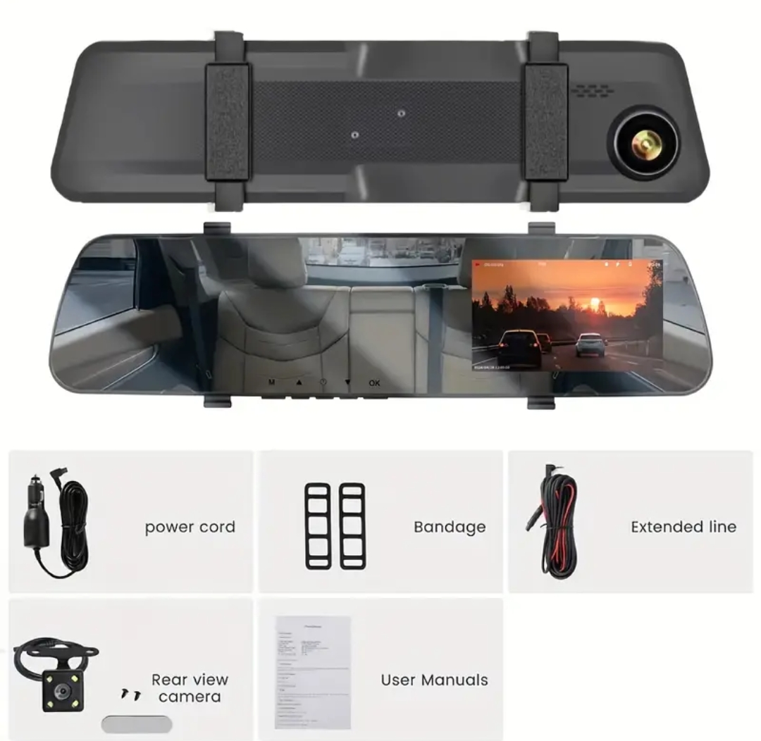 1080P Full HD Touch screen Car DVR Mirror Dash Cam - photo 4