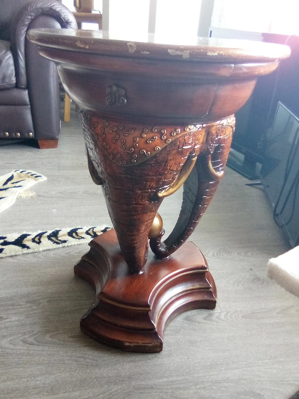 Elephant Side Table - Unique Accent Piece thumbnail