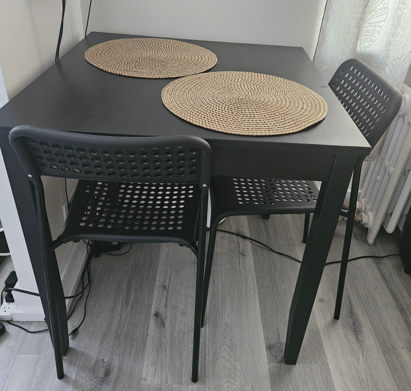 Moving Sale: IKEA LERHAMN dining table and 2 ADDE chairs