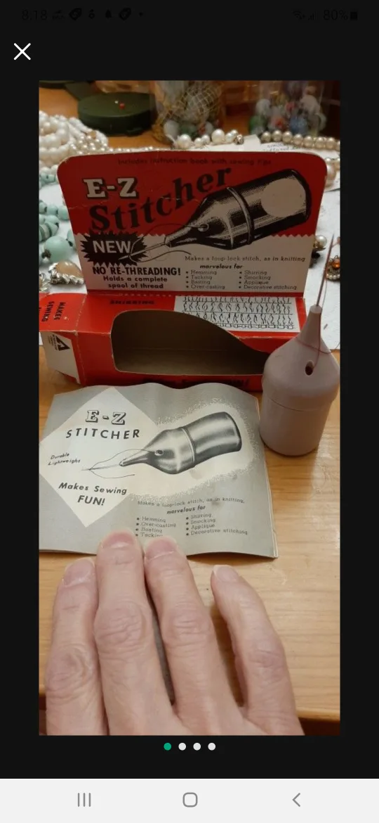 Vintage E-Z Stitcher with Box- 1953 thumbnail