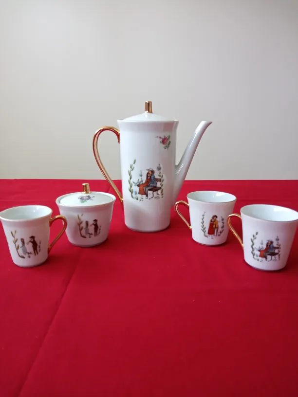 Vintage Italian Porcelain Coffee Set image indicator(2)