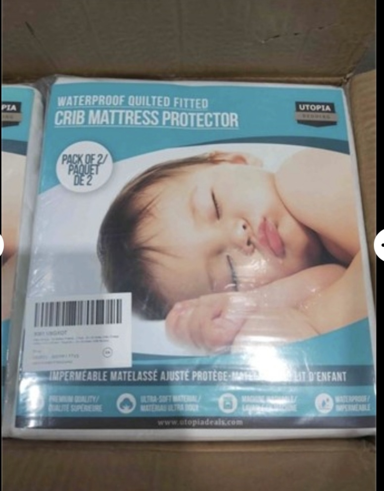 New Utopia Bedding Waterproof Crib Mattress Protector – 2 Pack - photo 2