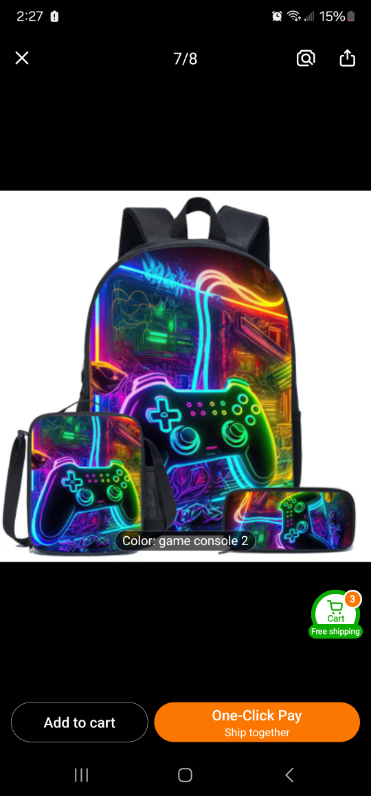 Game Console 2 Backpack Set