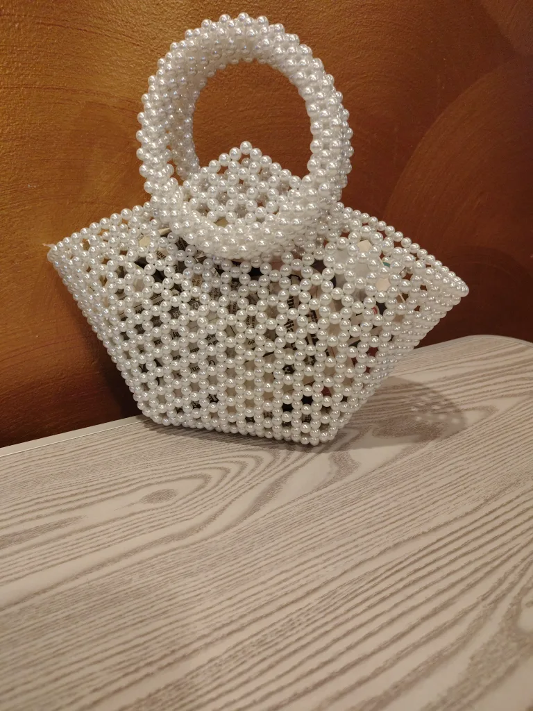 White Beaded Handbag thumbnail