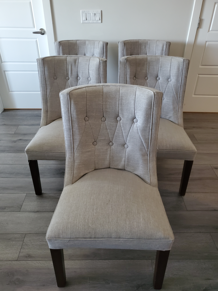 Set of 5 Upholstered Dining Chairs - photo 2