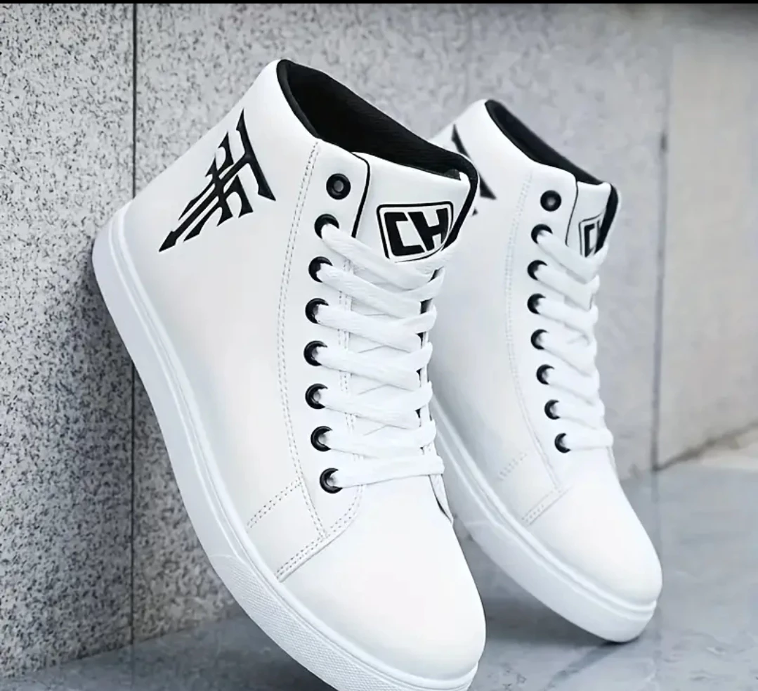 White High-Top Fashion Sneakers