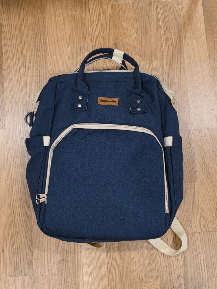 SayOneYes Diaper Bag Backpack - Navy Blue thumbnail