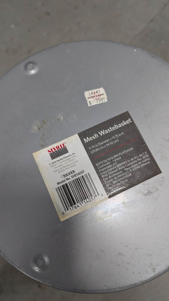 Mesh Wastebasket - Silver 🧡 - photo 3