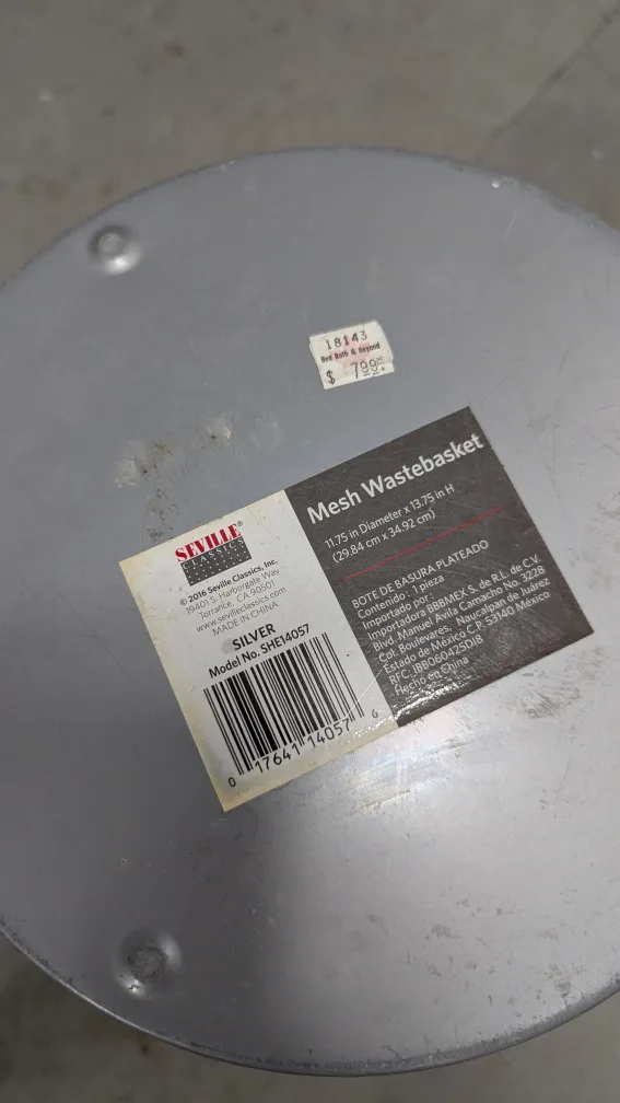 Mesh Wastebasket - Silver 🧡 image indicator(3)