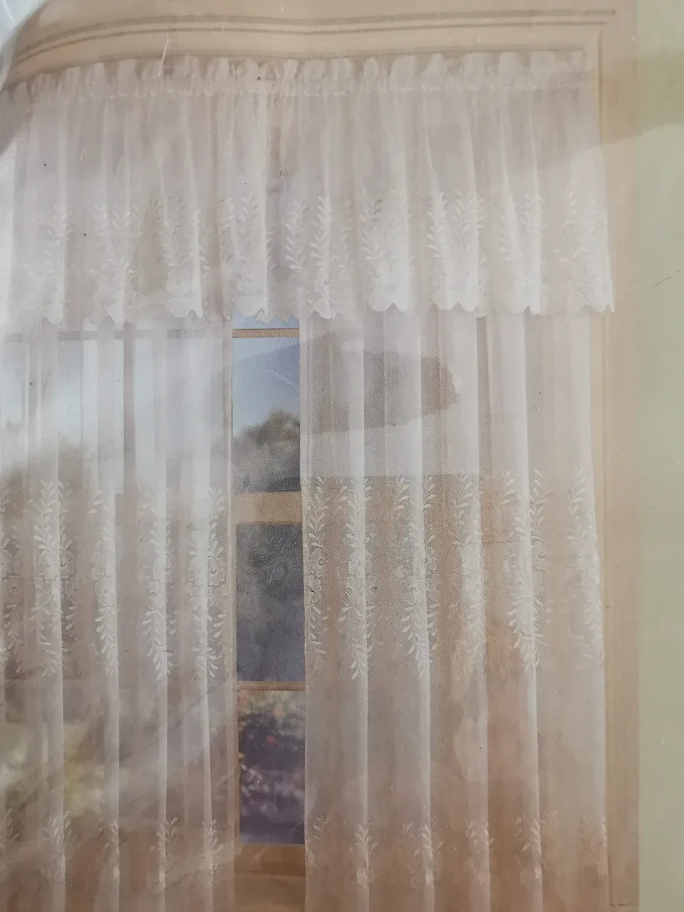 A Pair of Select Edition Ivory Sheer Curtain Panel - 55" x 84" thumbnail