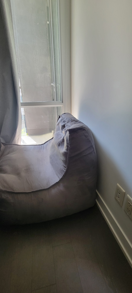 Amazon Grey Bean Bag Chair Armchair - photo 2