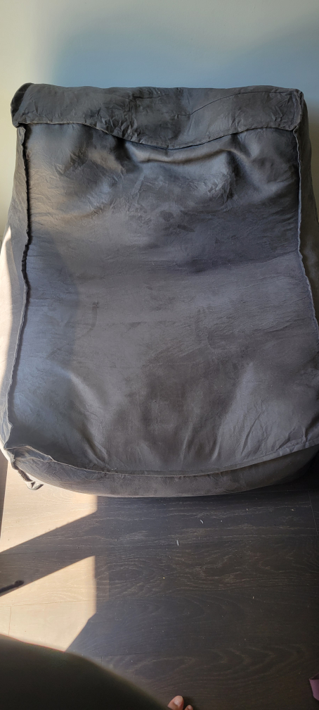 Amazon Grey Bean Bag Chair Armchair - photo 3