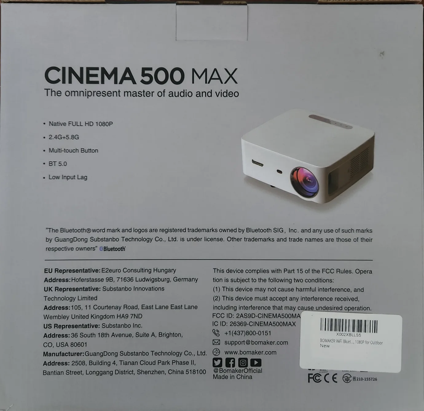 🥕 Brand New Bomaker Cinema LED Projector image indicator(3)