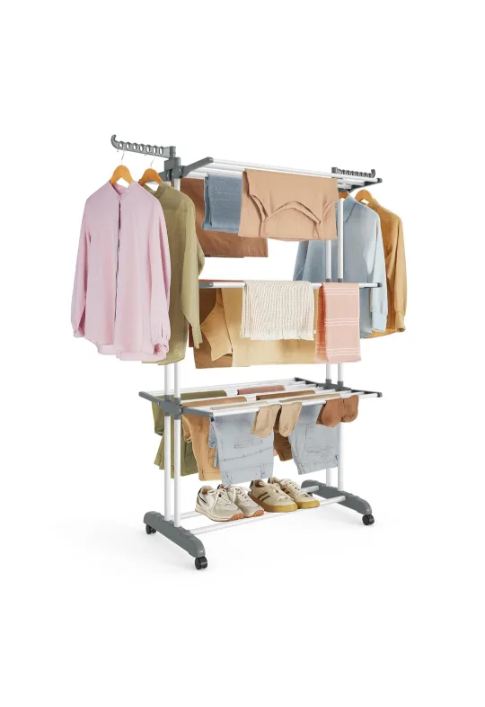SONGMICS 3-Tier Clothes Drying Rack thumbnail