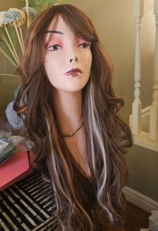 Wig - Brown with Highlights