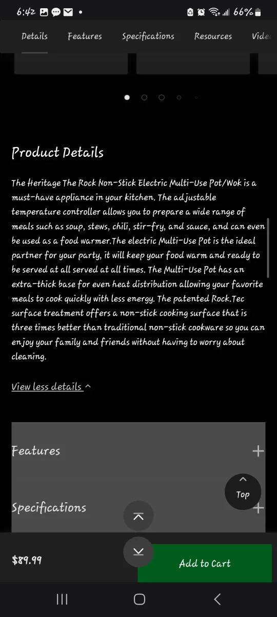 Heritage The Rock Electric Multi-Use Pot/Wok image indicator(3)