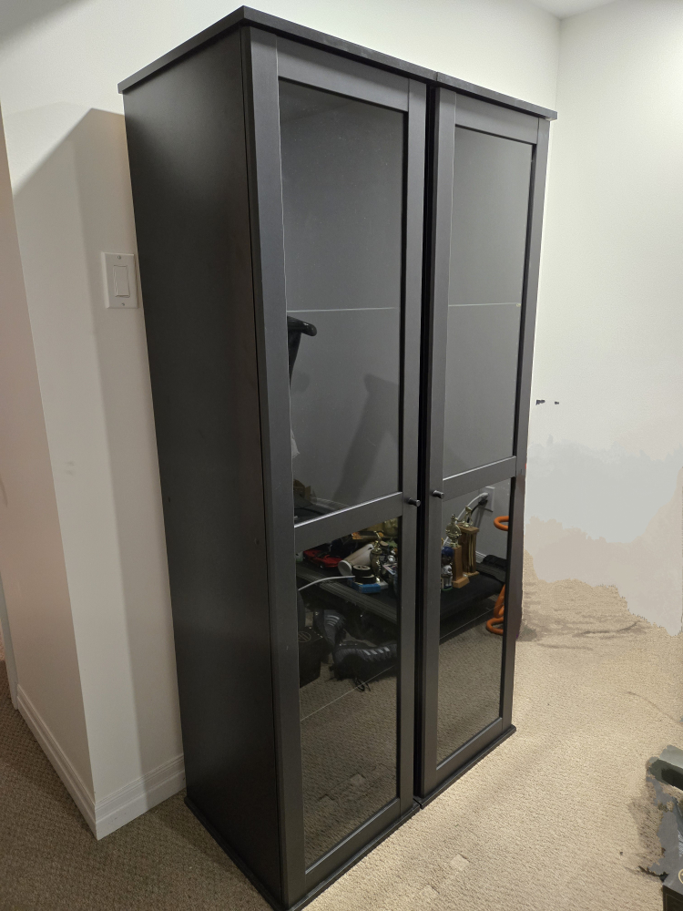 IKEA Bookcase/cabinet set with Glass Doors - Black - photo 4