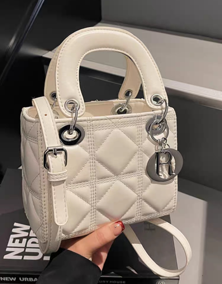 White Quilted Handbag