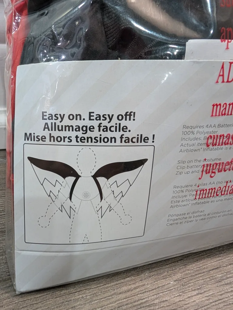 NIP - Halloween Costume Demon Inflatable Wings image indicator(2)