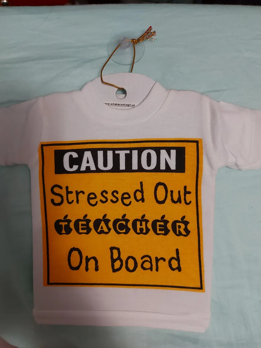 Mini Hanging T-Shirt Stressed Out Teacher thumbnail