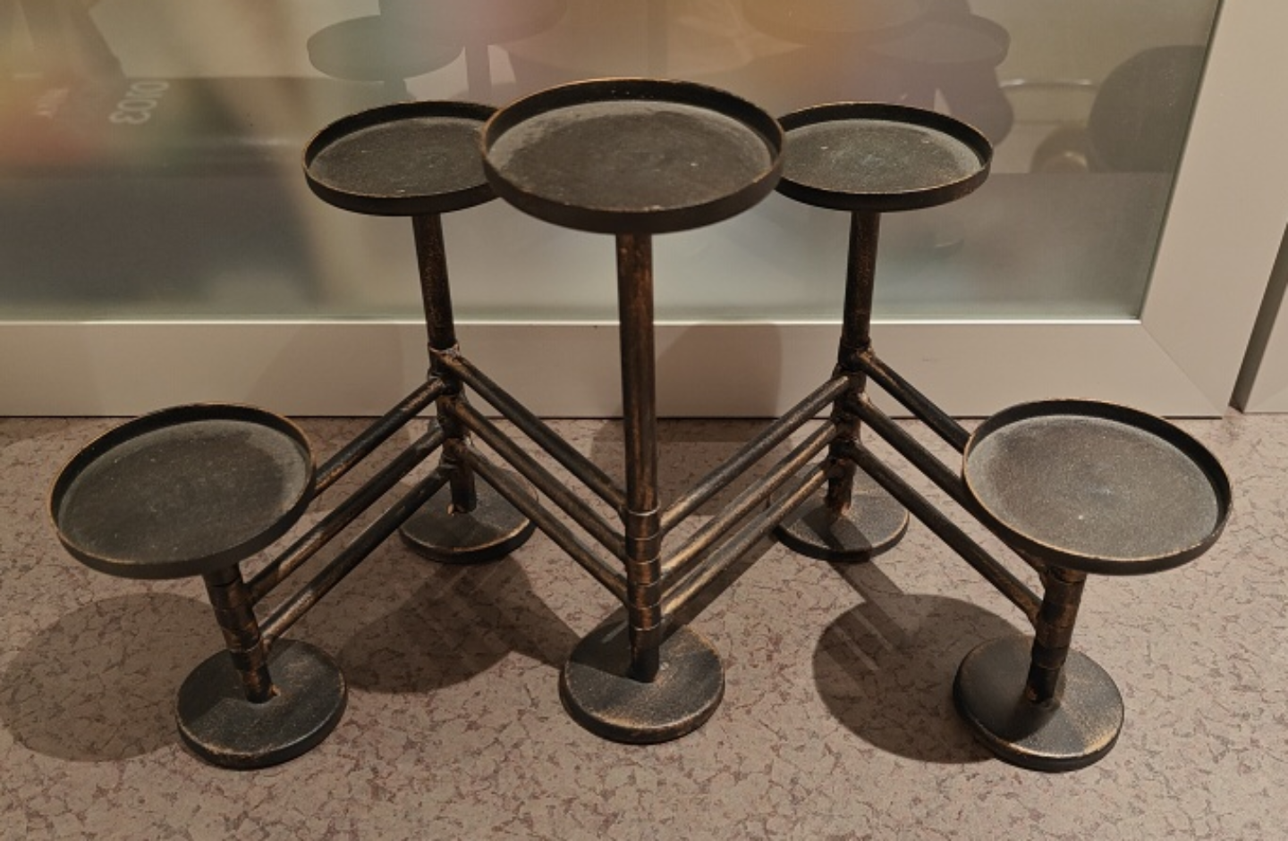 Metal Candle Holder - 5 Candle Stand