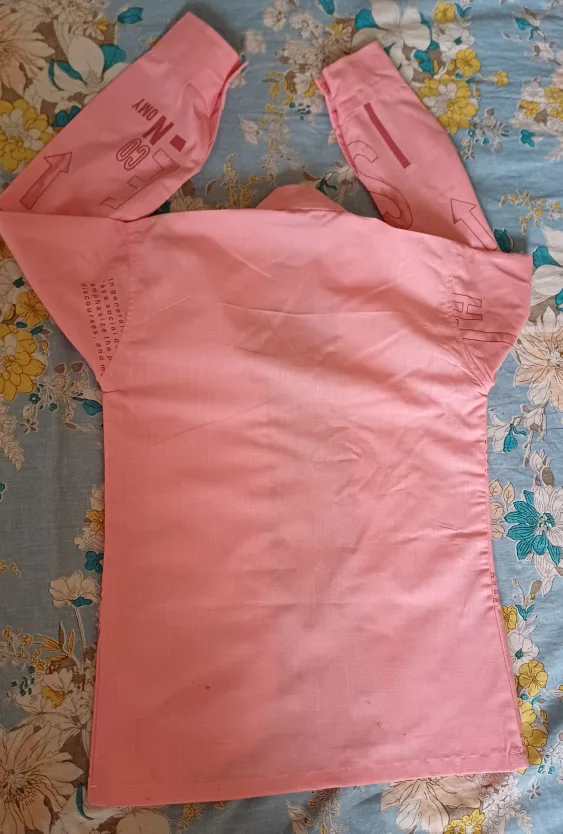 Pink Graphic Print Long Sleeve Overcoat image indicator(2)