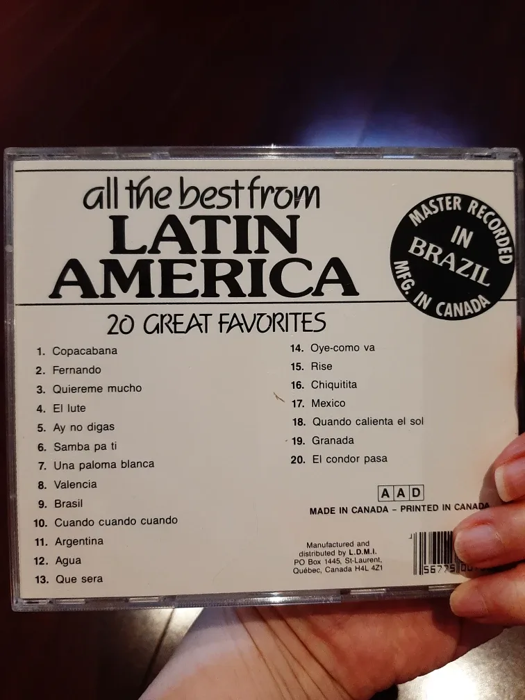 All the Best from Latin America: 20 Great Favorites CD image indicator(2)