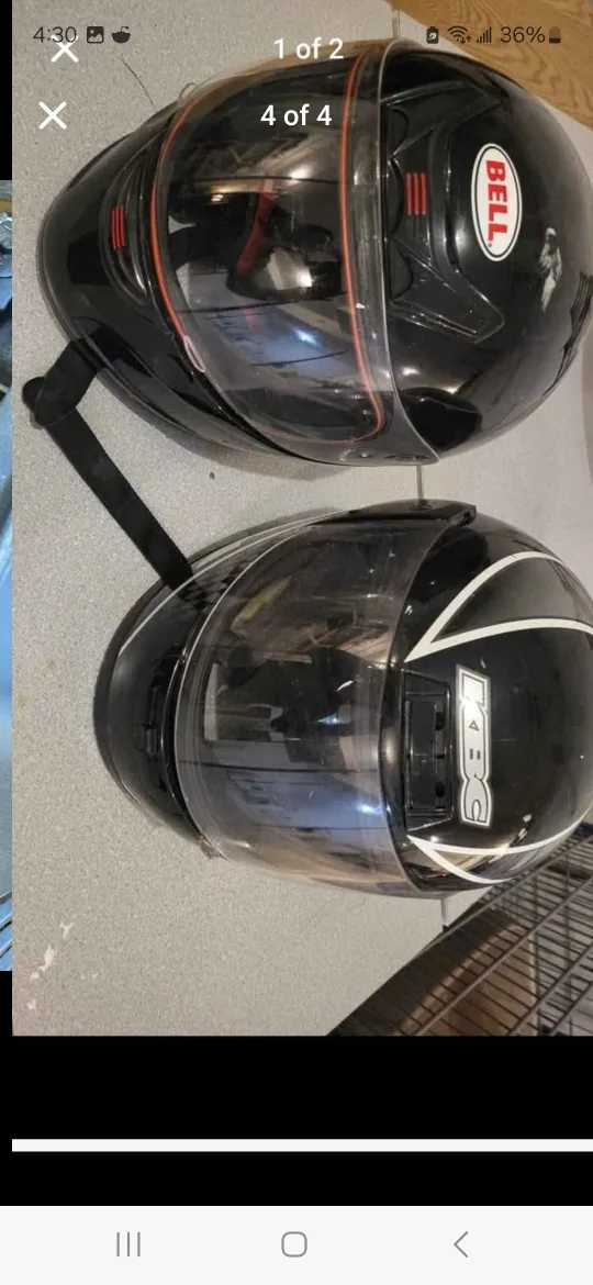 Bell & KBC Skidoo/Motorcycle Helmets - Black thumbnail