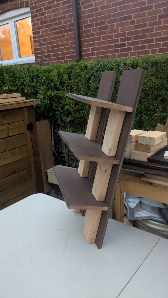 Handmade Wooden Shelf - Brown image indicator(2)