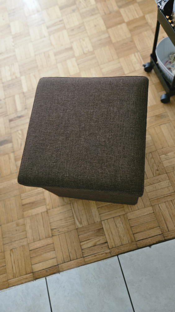 Storage Ottoman Cube - Brown color
