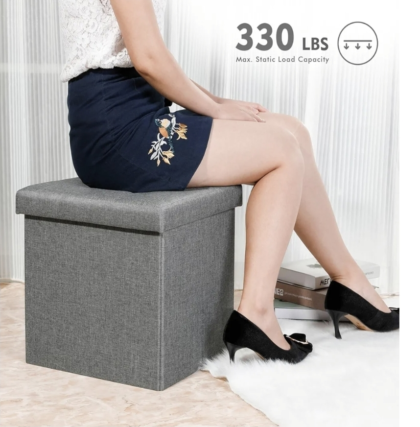 Storage Ottoman Cube - Brown color - photo 5