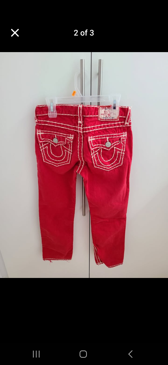 True Religion Red Jeans - Size 12 - photo 2