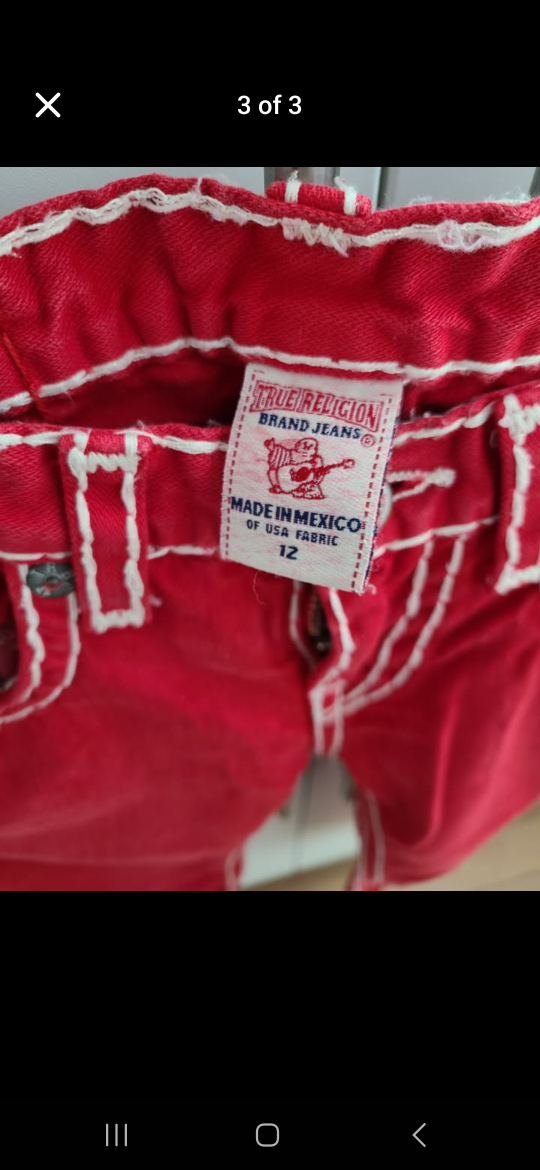 True Religion Red Jeans - Size 12 - photo 3