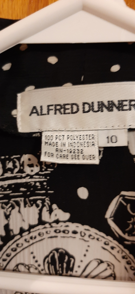 Alfred Dunner Black Patterned Blazer- Size 10 - photo 3