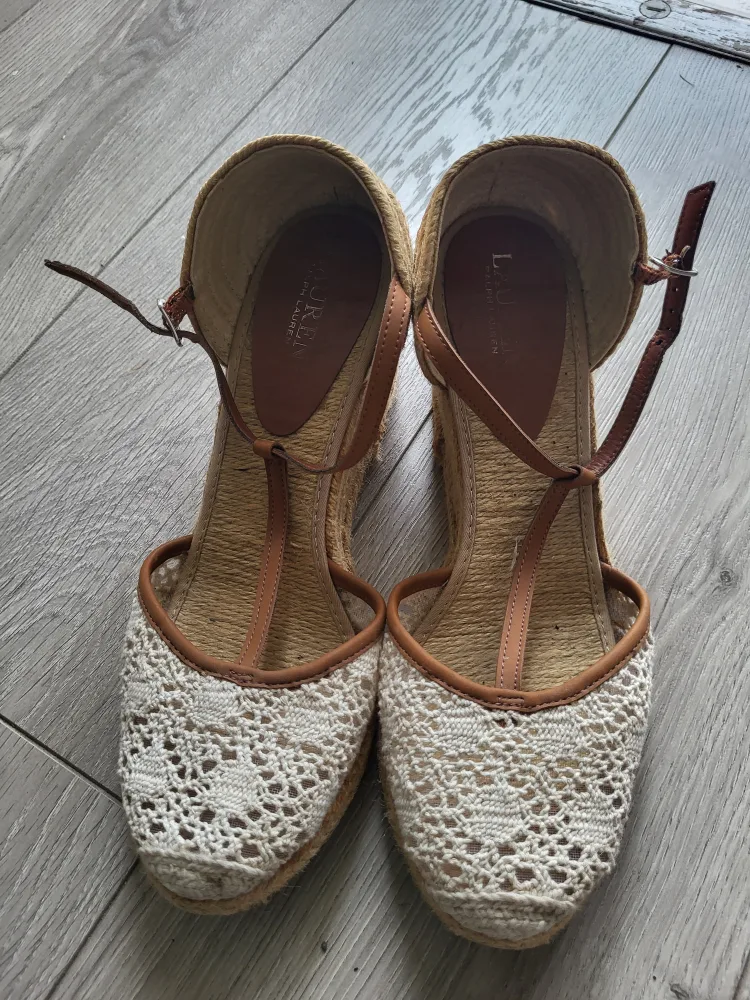 Ralph Lauren Espadrille Wedge Sandals thumbnail