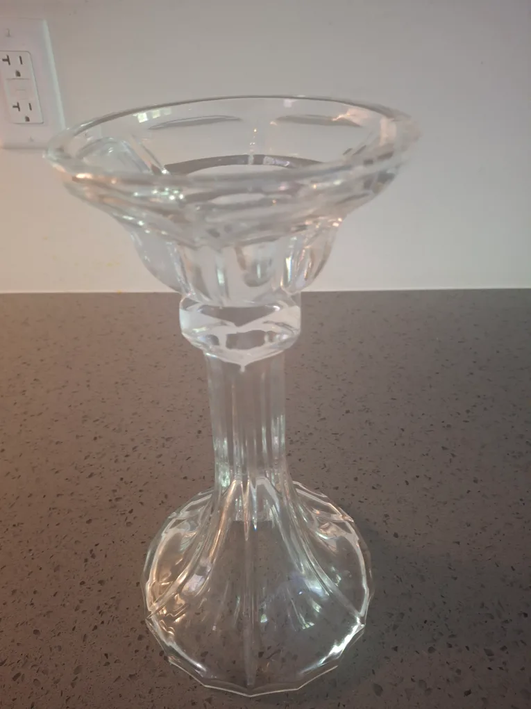 Clear Glass Candlestick Holder image indicator(2)