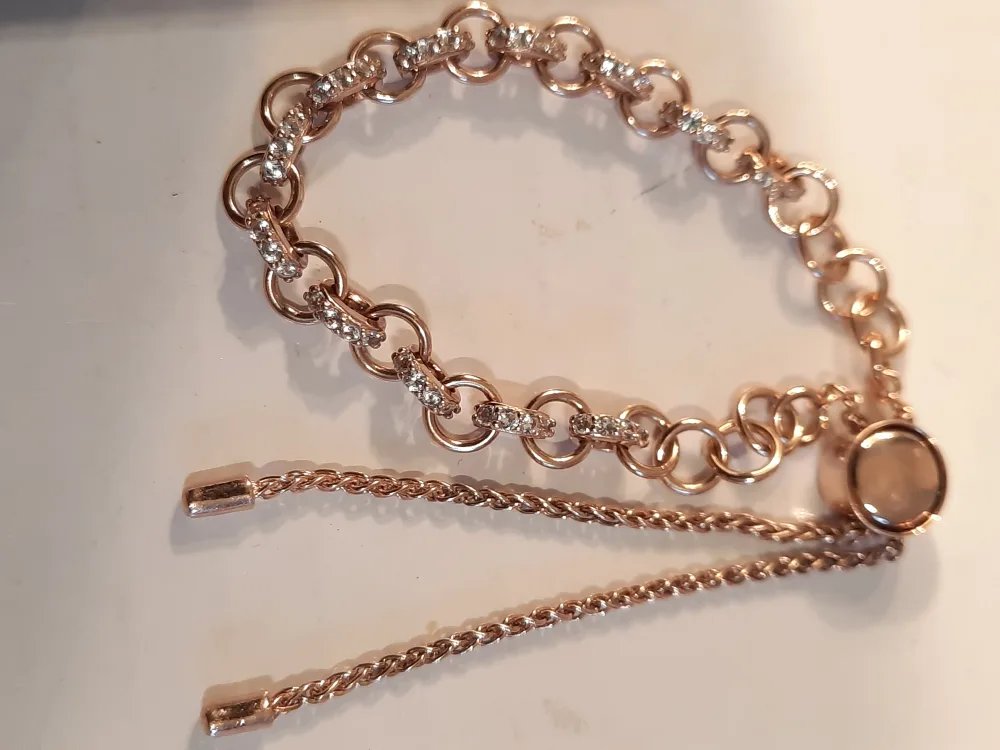 18kon 925 silver roz gold bracelet image indicator(2)