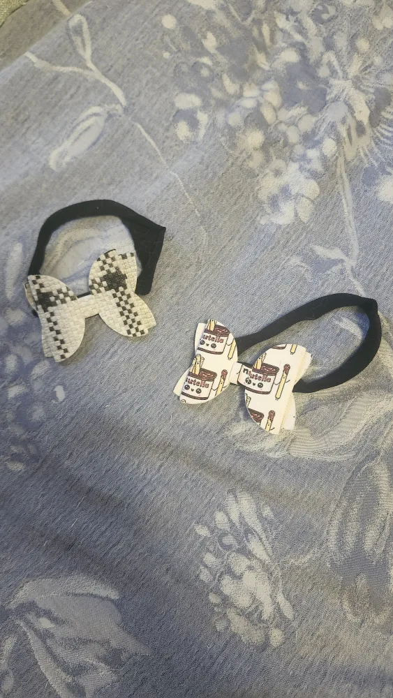 2 handmade bow ties for cats thumbnail