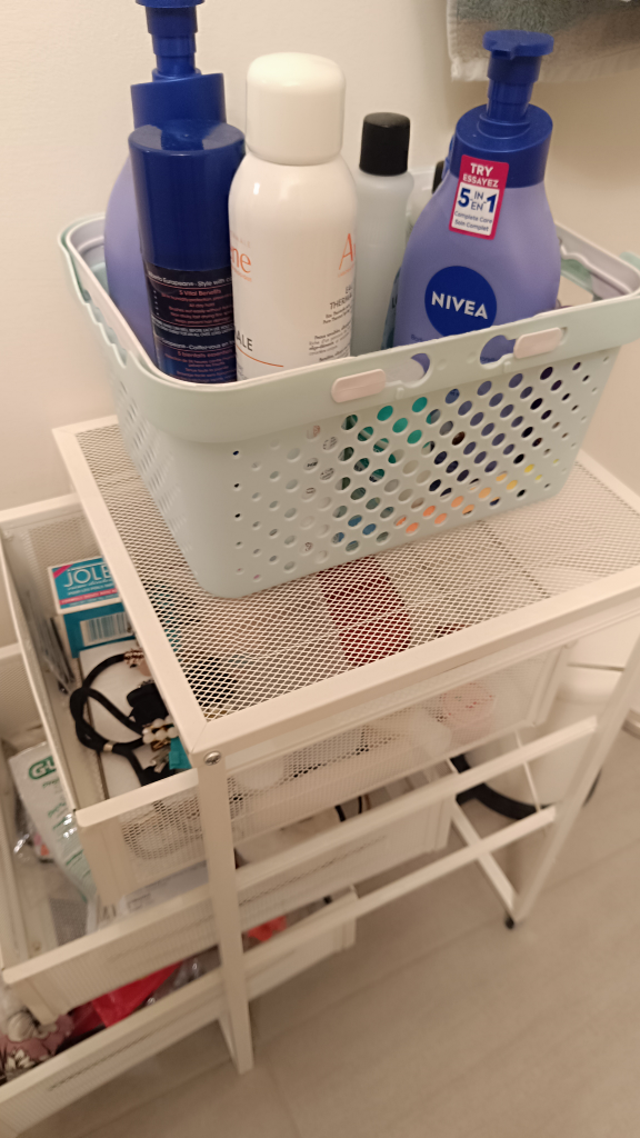White Rolling Storage Cart and basket - photo 5